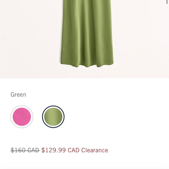 Abercrombie Satin Cowl Back slip dress - sold out online - Picture 3 of 8